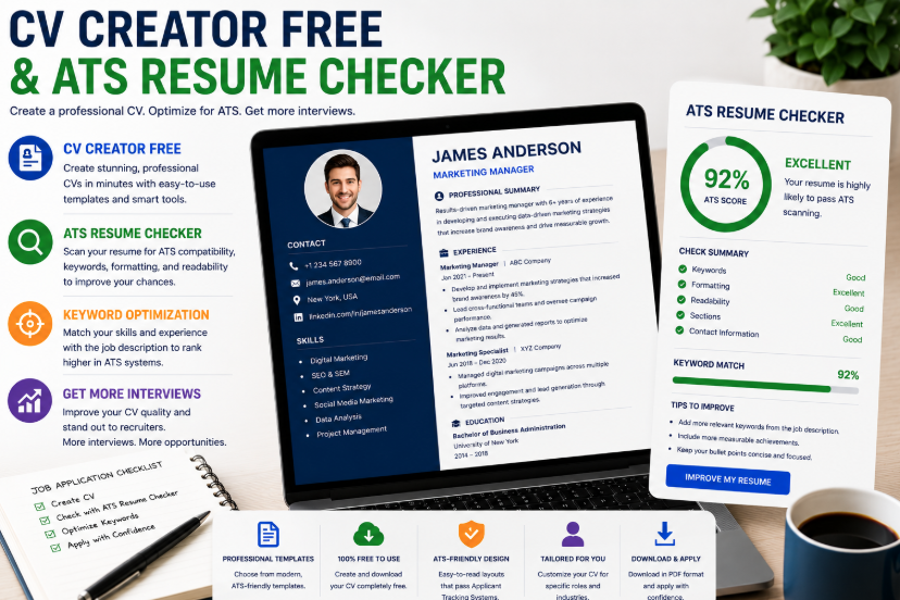 CV Creator Free and ATS Resume Checker: Build a Professional Resume That Gets Noticed